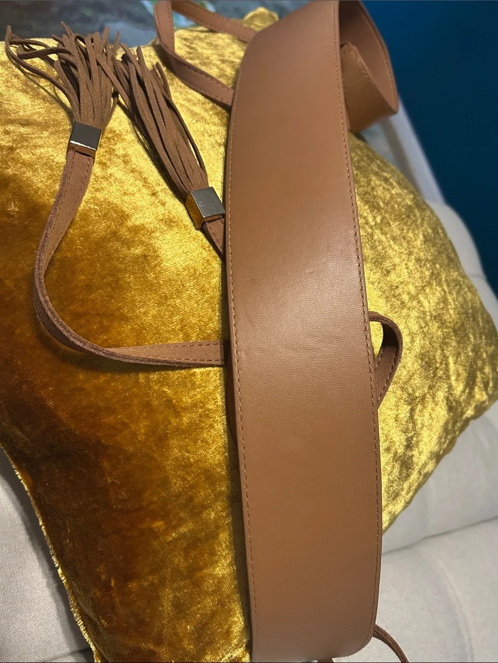 Brown Fringe Tie Belt - Women I Accessories
